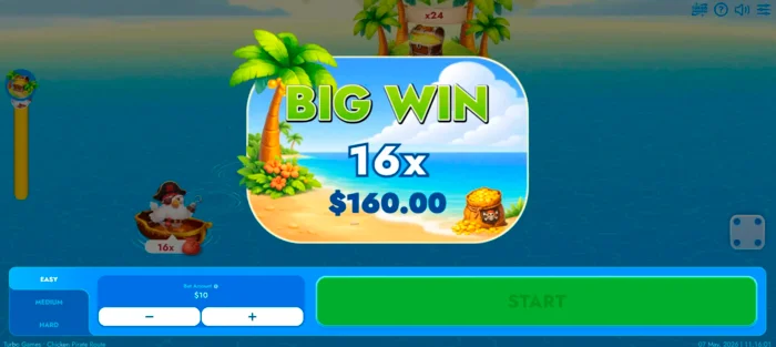 Grande ganho no Chicken Pirate Route